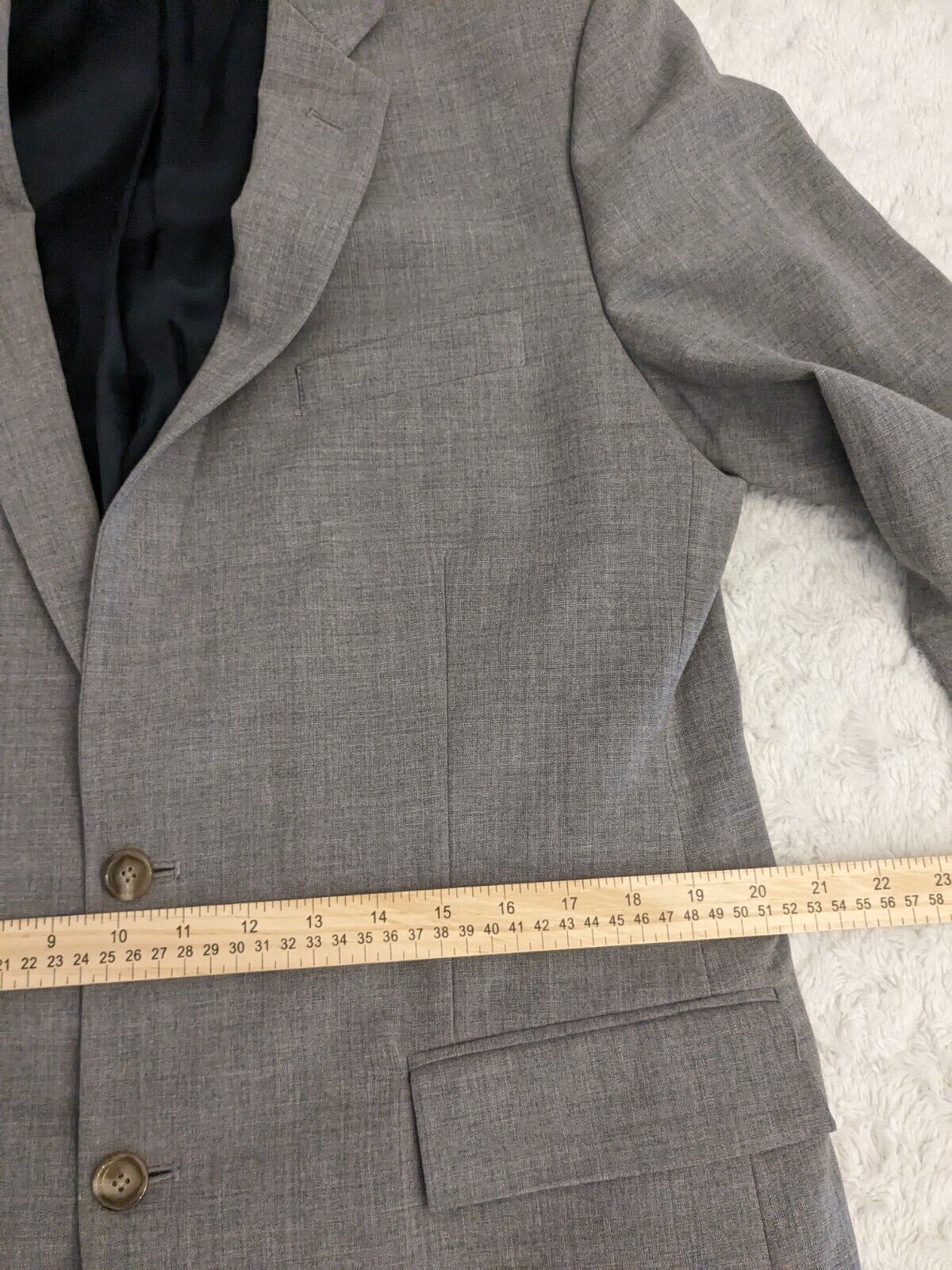 J Crew Thompson Blazer Mens 42 L Gray Wool Jacket Lined Double Vented