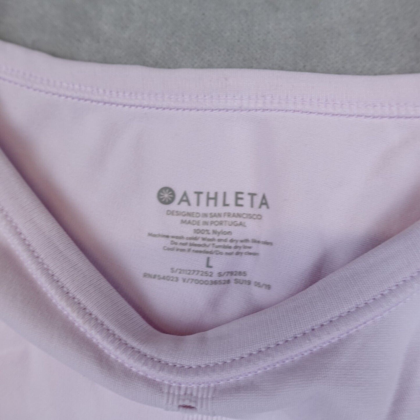 Athleta Foothill Tank Top Womens Size Large Pink Split Back Activewear Yoga