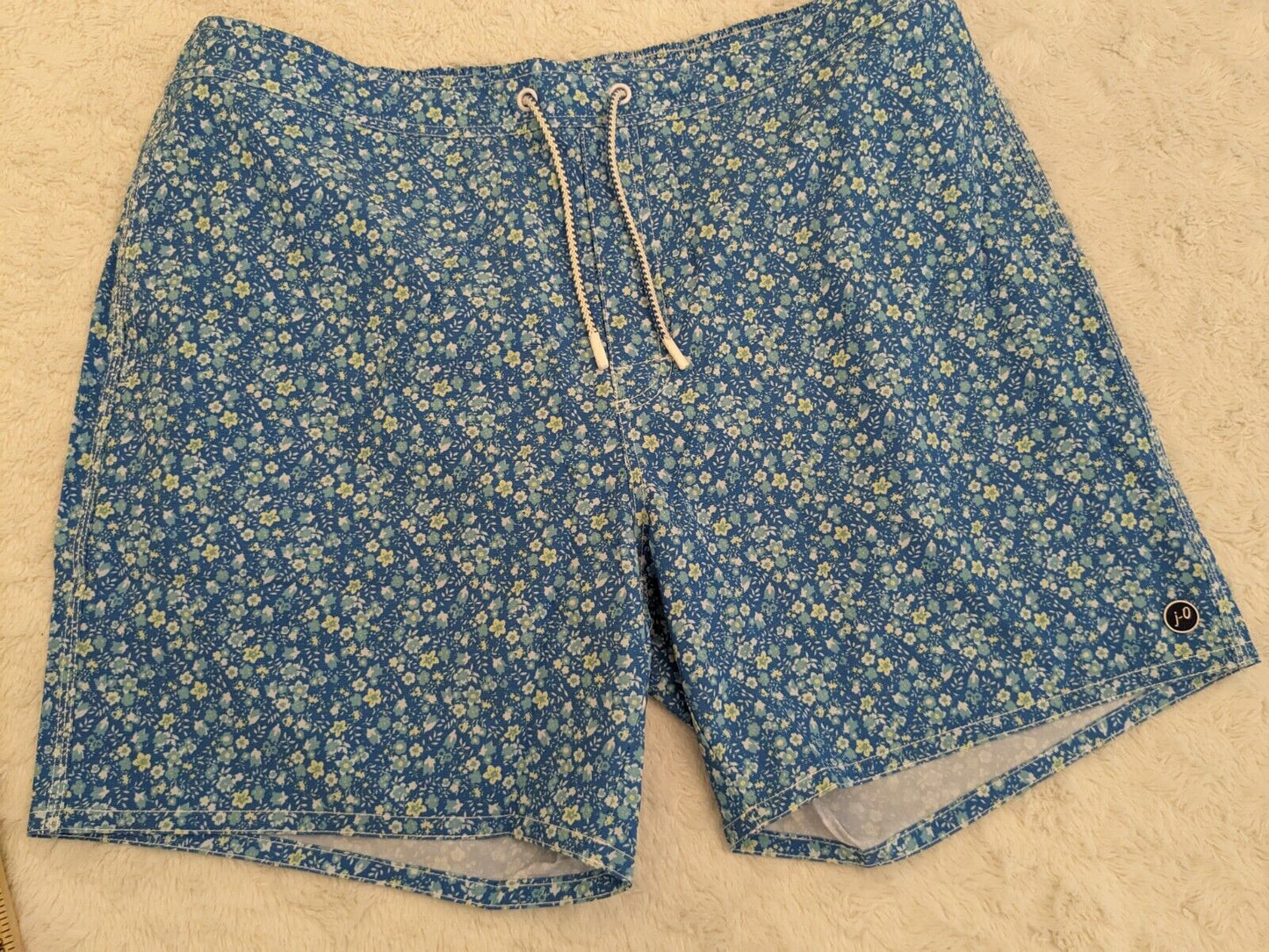 NWT johnnie O Swim Shorts Mens XXL Tyndall Surf Riptide Floral Drawstring Lined