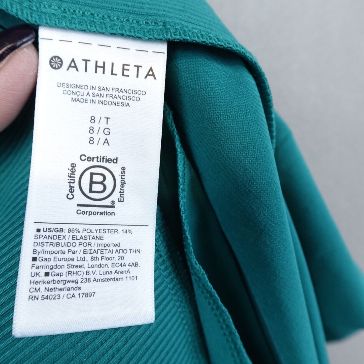 ATHLETA Brooklyn Pants Women 8 Tall Ankle High Rise Pull On Green Pockets Travel