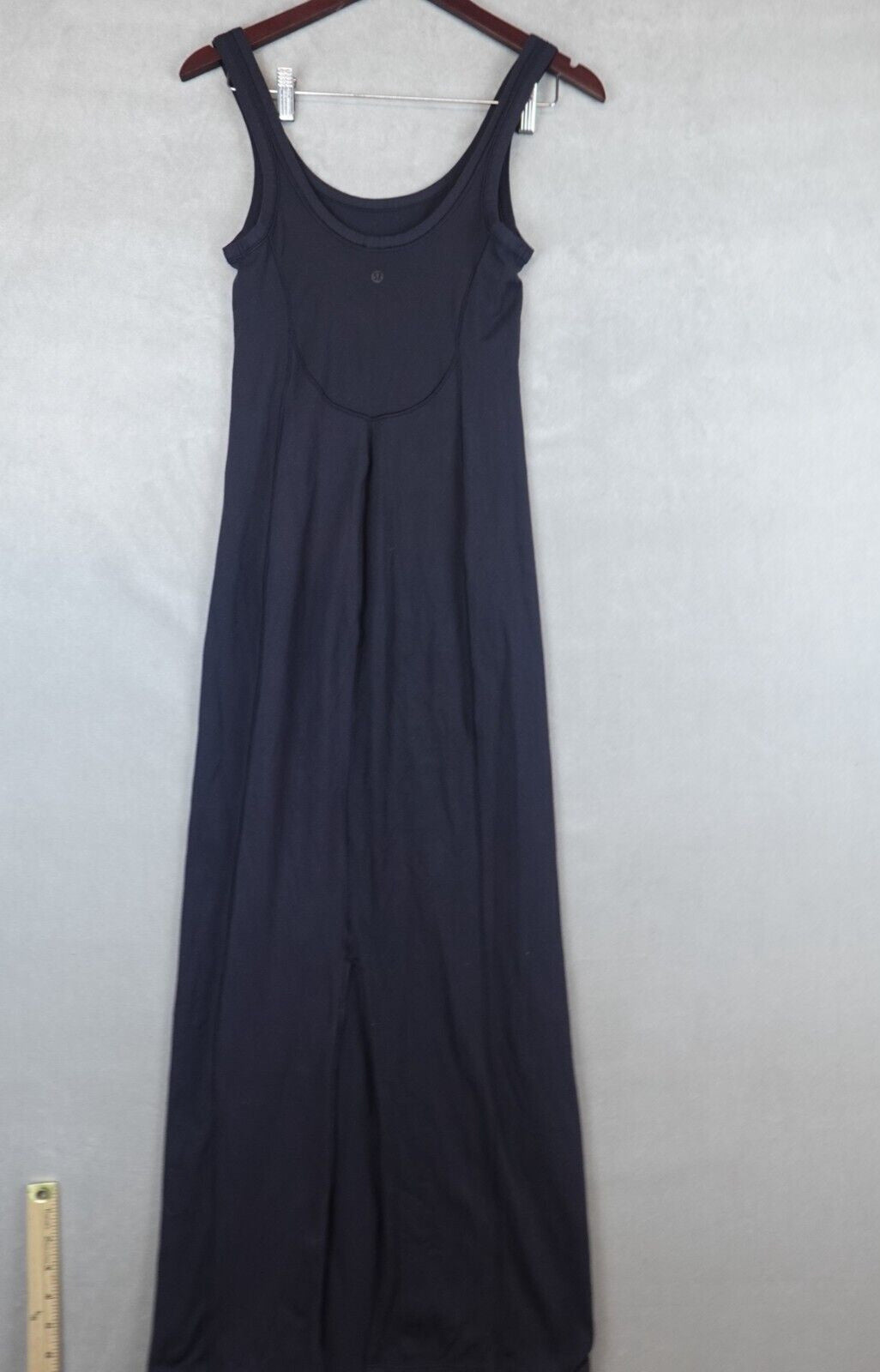 Lululemon Maxi Dress Size XS? Black Stretch Casual Slit Back