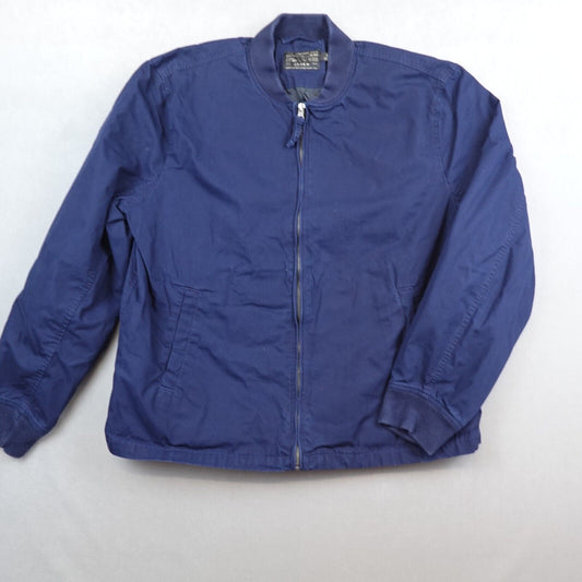 J CREW Jacket Mens XL NX631 Military Army Bomber Field Utility Blue Full Zip