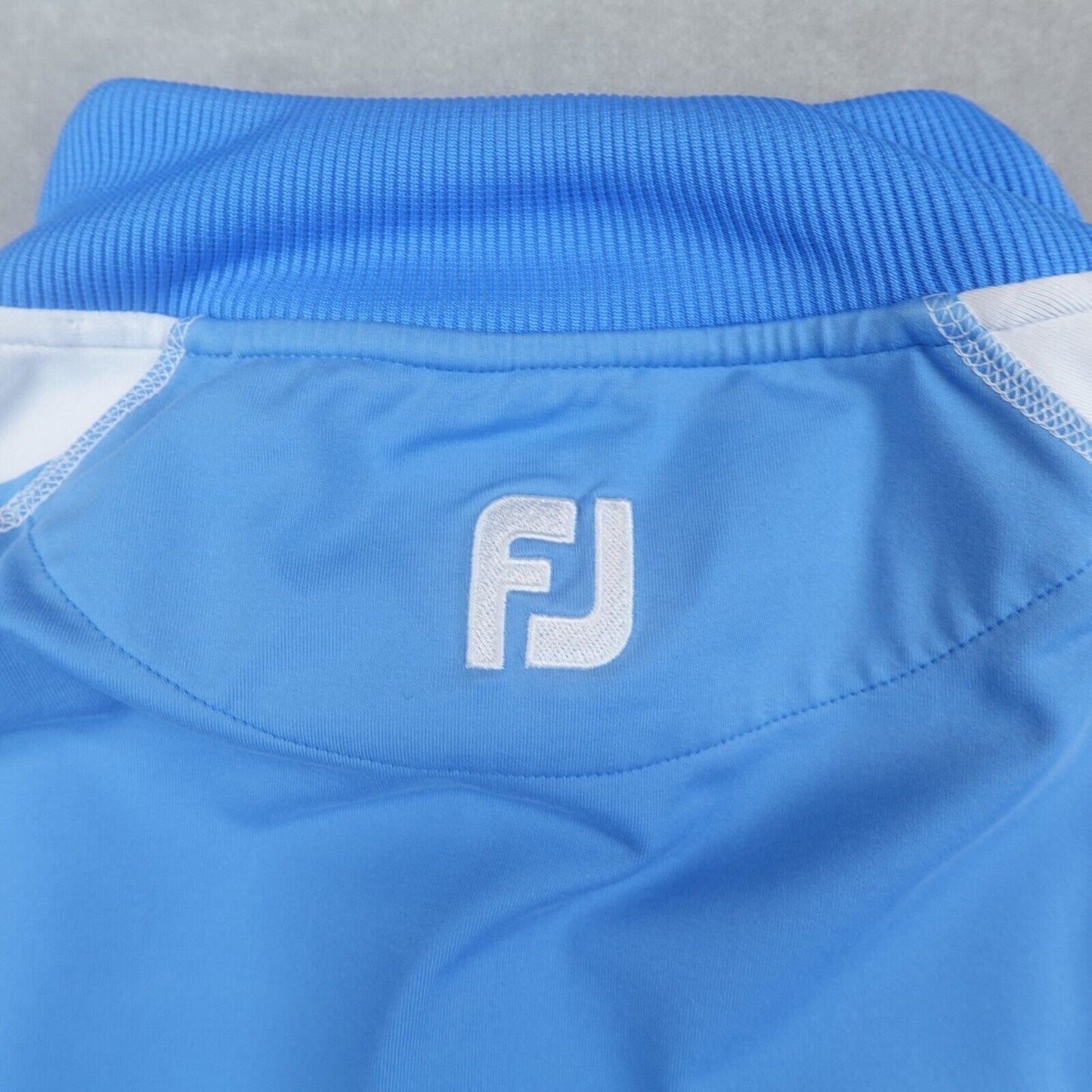 FootJoy FJ Sweater Mens Size Large 1/4 Quarter Zip Golf Blue Long Sleeve