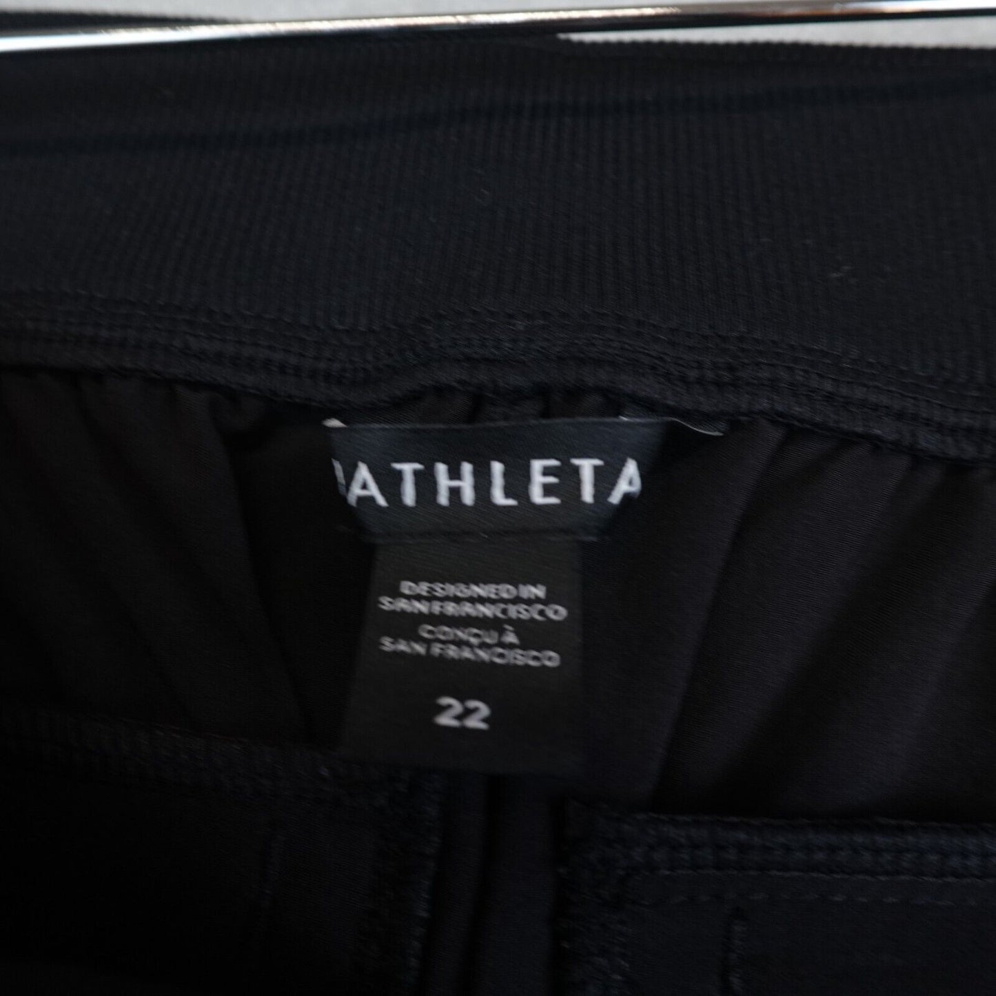 ATHLETA Brooklyn Pants Womens 22 Black Ankle High Rise Pull On Pockets Travel