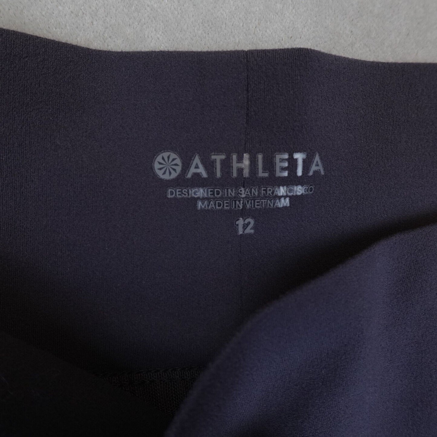 Athleta Attitude Pant Joggers Womens 12 Purple Ruched Legs Crop Yoga Drawtring