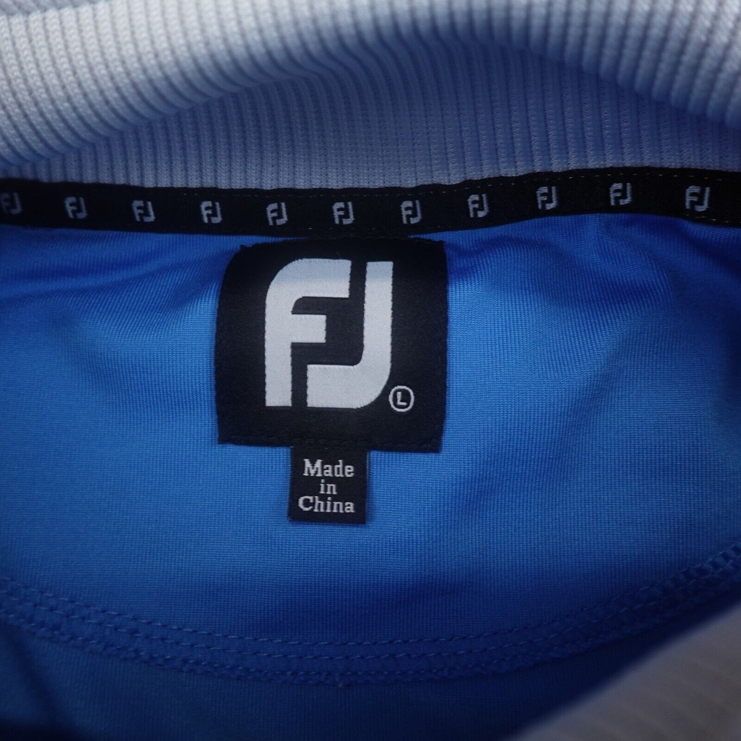 FootJoy FJ Sweater Mens Size Large 1/4 Quarter Zip Golf Blue Long Sleeve