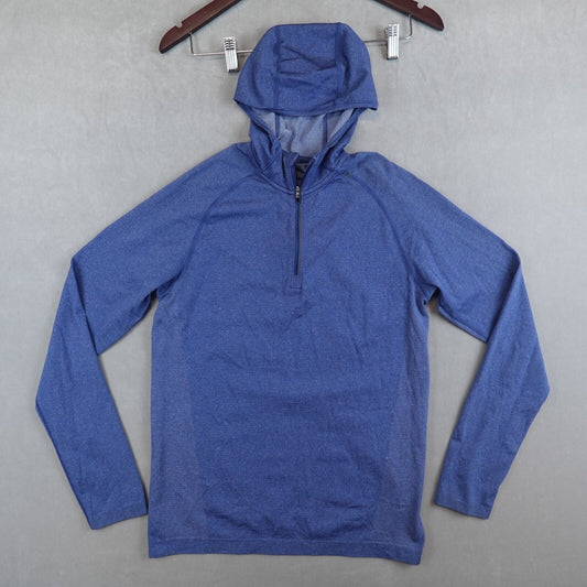 Lululemon Hoodie Mens Metal Vent Tech 1/4 Zip Blue Size Small Performance EUC