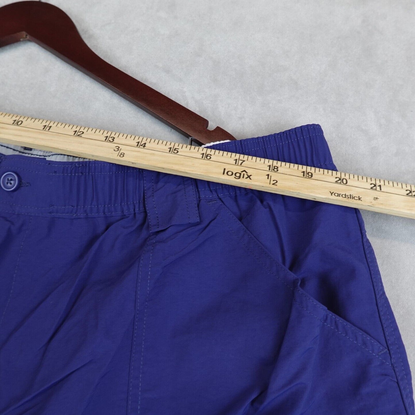 AFTCO Original Fishing Shorts Mens 46 Cargo Blue Swimming Elastic Waist