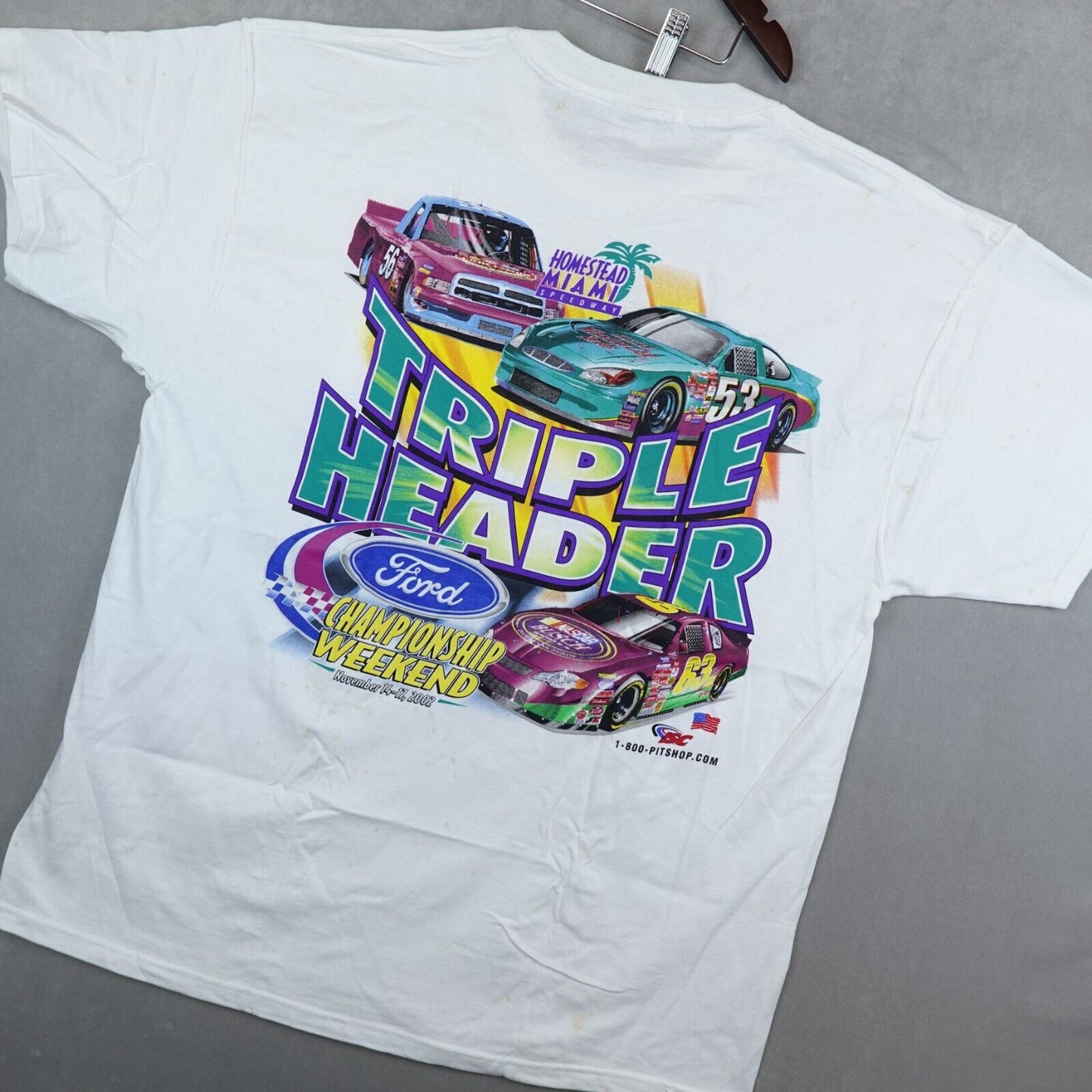 FORD Championship T Shirt Mens XXL Triple Header Miami Homestead Vintage 00s Y2K