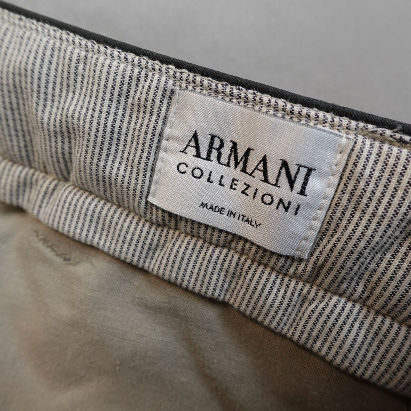 Armani Collezioni Pants Mens 48L Black Lined Straight 30x35