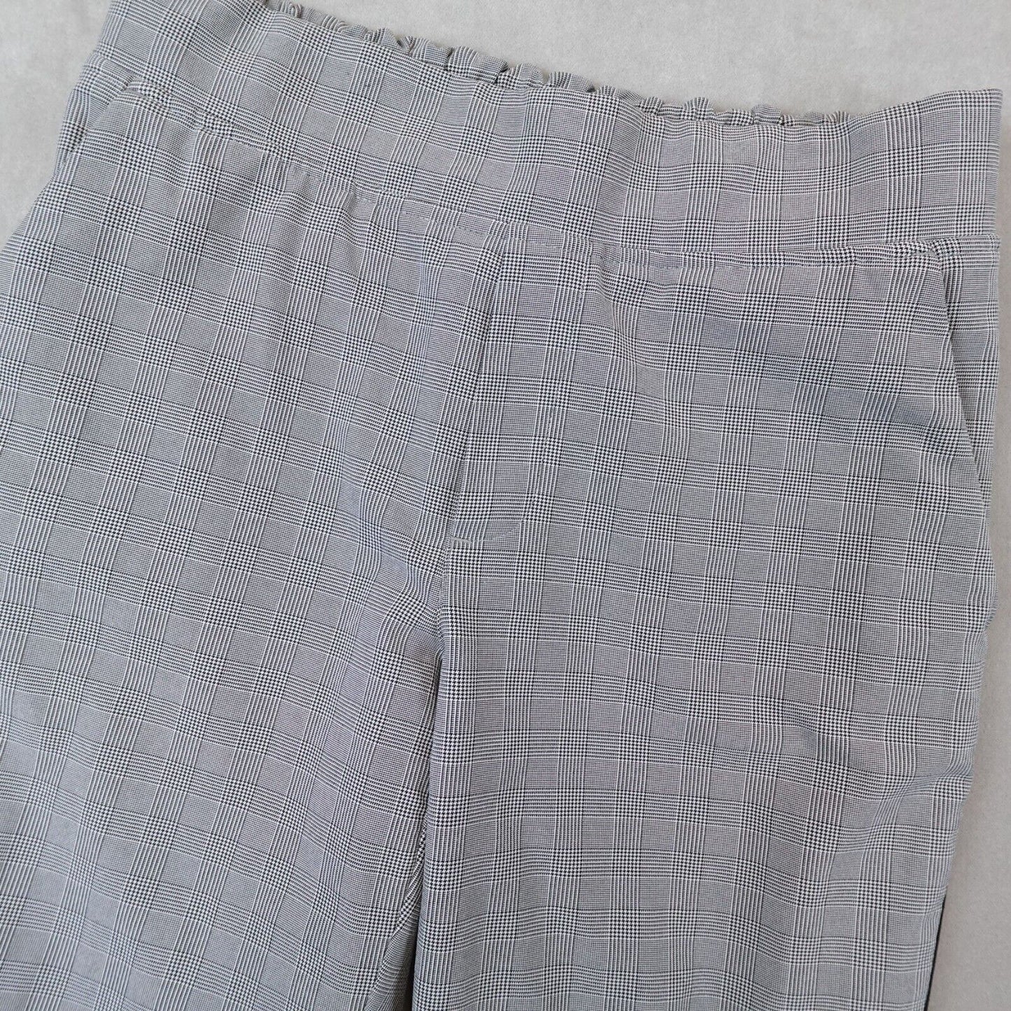 Athleta Brooklyn Ankle Pants Womens 2 Gray Plaid Pull On Stretch Commuter