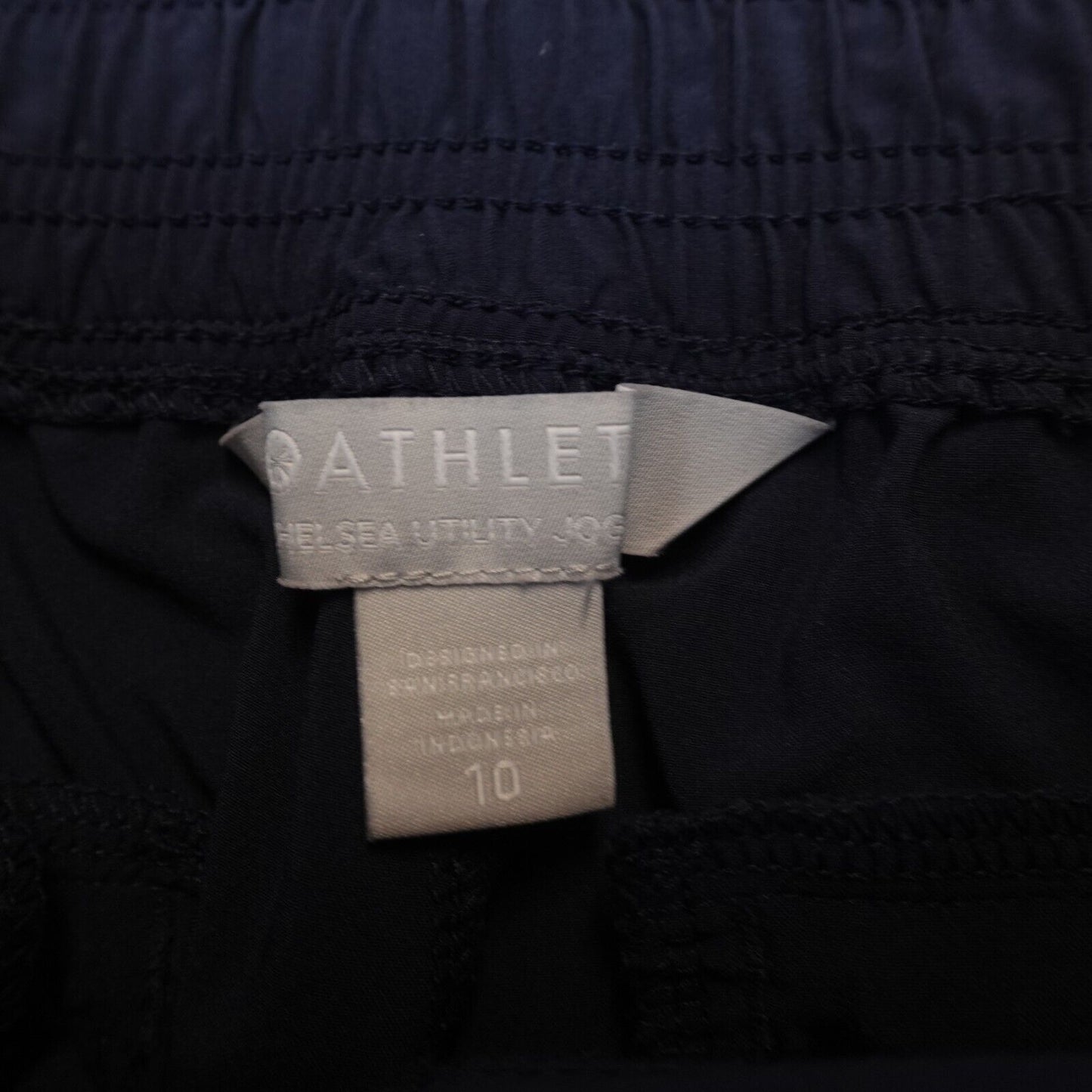 Athleta Chelsea Utility Jogger Blue Womens Size 10 Stitching Accent Tapered