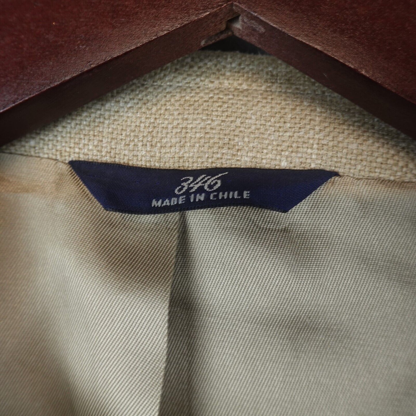 Brooks Brothers Blazer Silk Linen Wool 44R Tan Sport Coat Lined