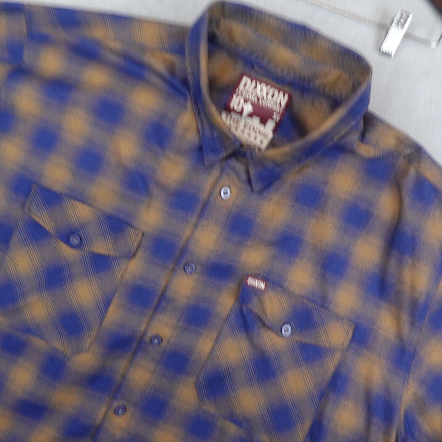 Dixxon Flannel Shirt Men 5XL Pearl Snap Plaid The Eddie Long Sleeves Biker