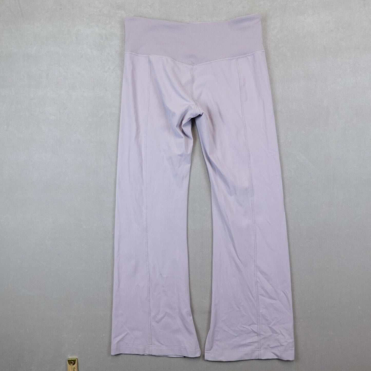 Athleta Barre Kick Flare Pant Womens Size Large Violet Pull On Yoga Leggings