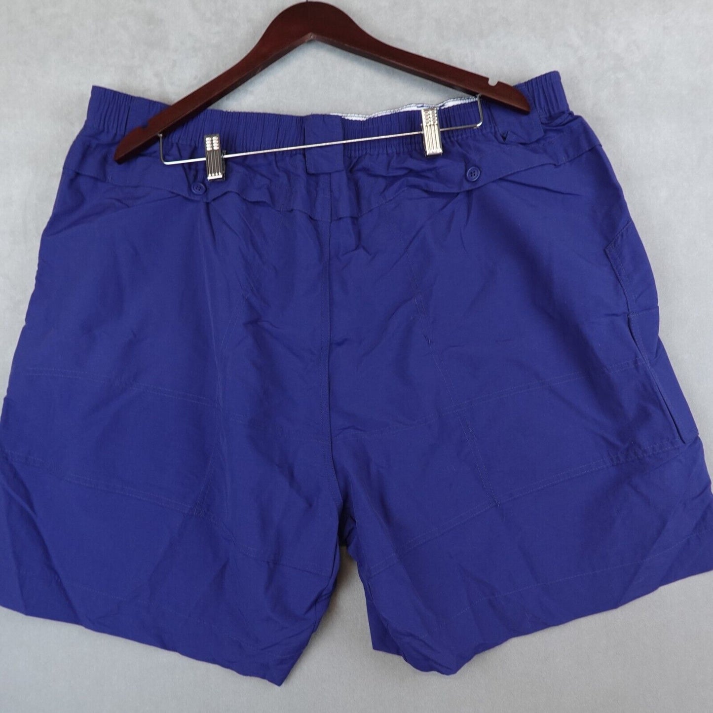 AFTCO Original Fishing Shorts Mens 46 Cargo Blue Swimming Elastic Waist