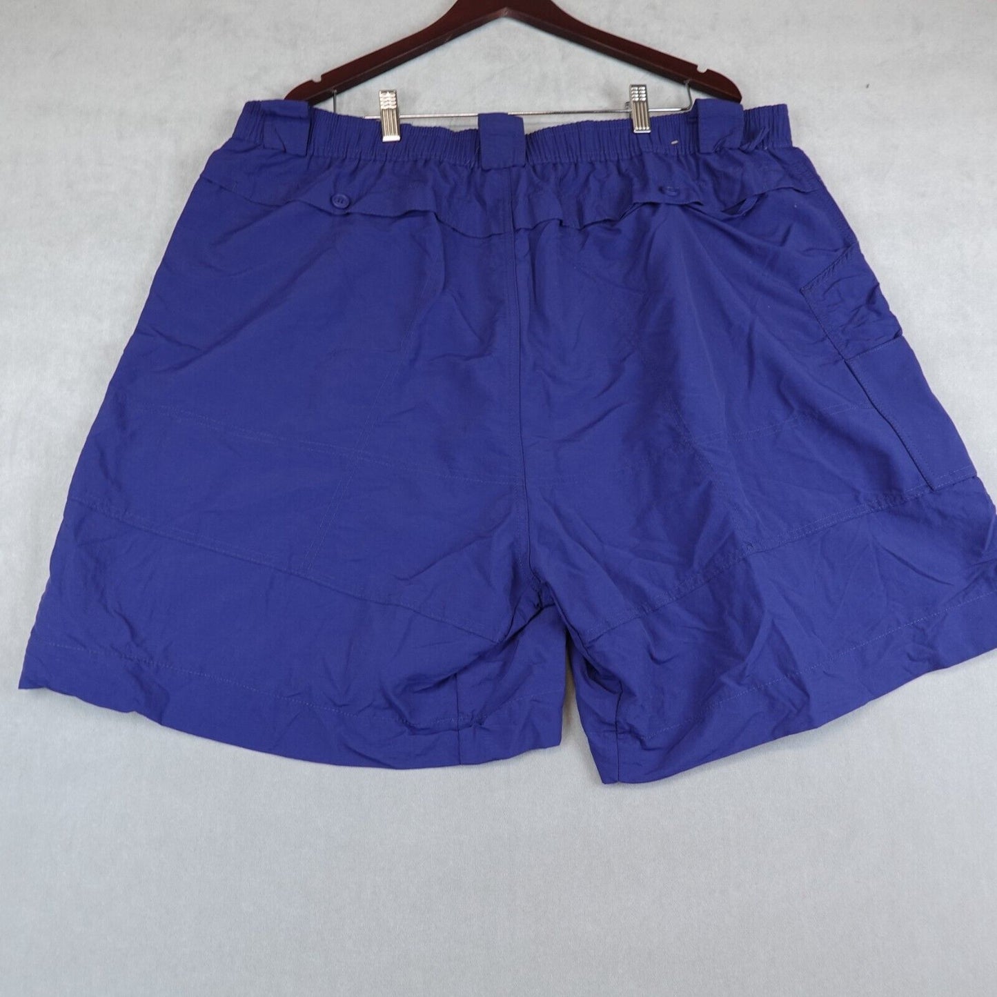 AFTCO Original Fishing Shorts Mens 46 Cargo Blue Swimming Elastic Waist