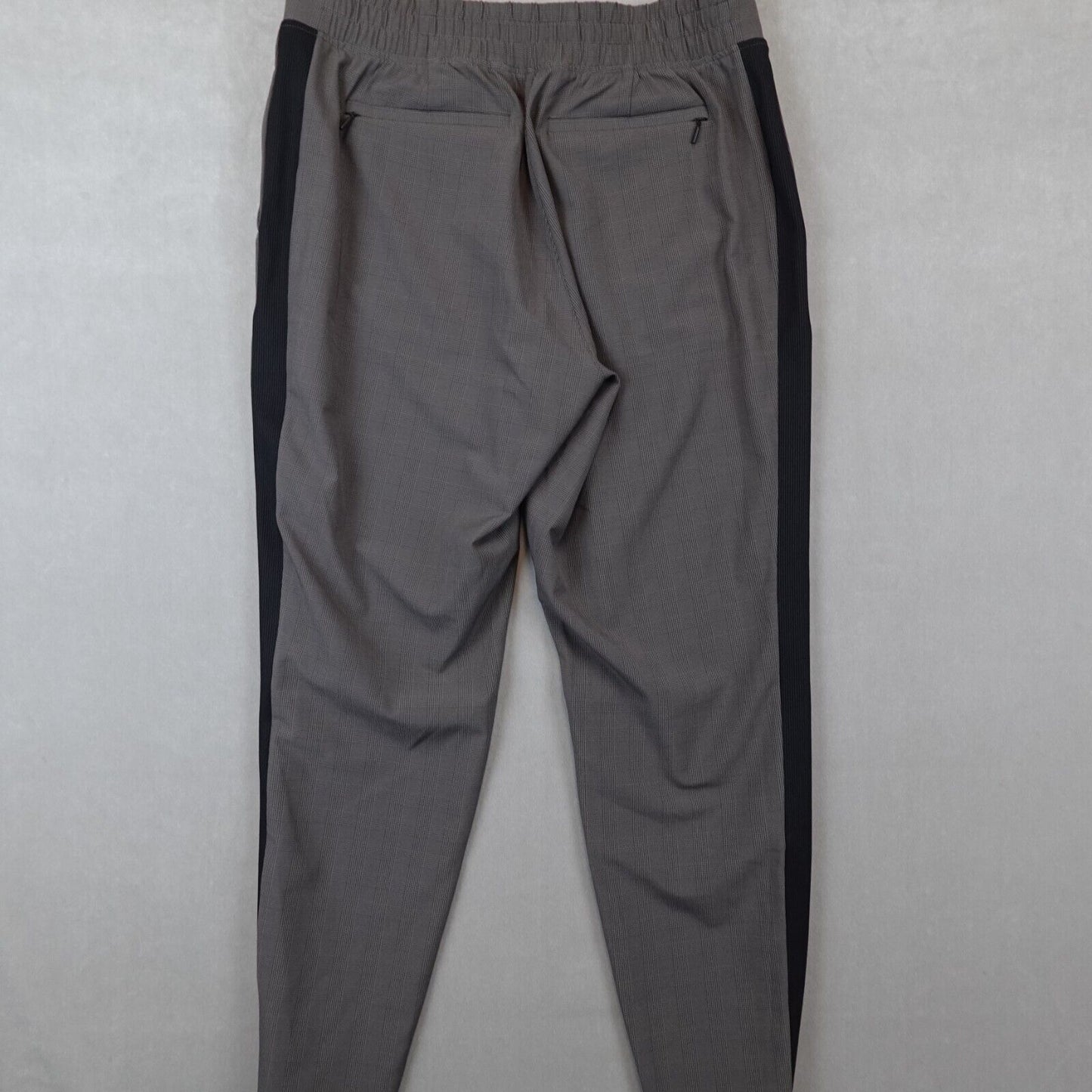 Athleta Brooklyn Ankle Pant Womens 6 Brown Glen Check Travel Zip Pockets