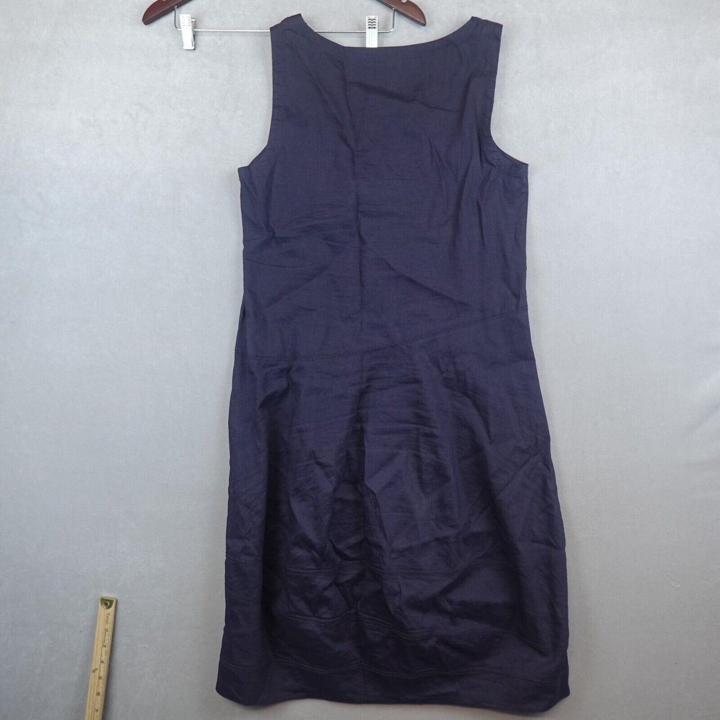 EILEEN FISHER Sheath Dress Linen Blend Blue Sleeveless Size Small EUC