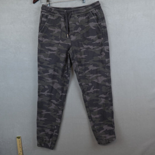 Athleta Farallon Joggers Women Size 6 Olive Camo Pants Stretch Drawstring Pocket