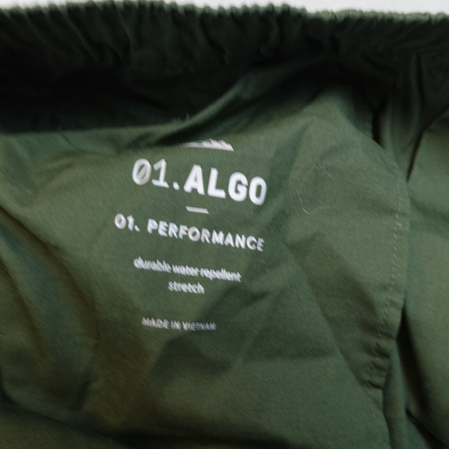 01.ALGO Performance Pants Cargo Mens 37x31 OG Green Stretch Water Repellent