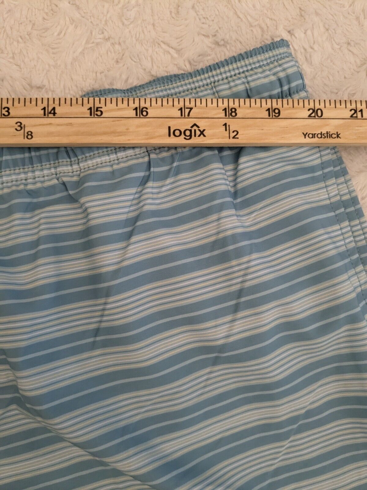 NWT Southern Tide Swim Trunks Men XXL Carmel Striped 6" Inseam Ocean Teal $89.50