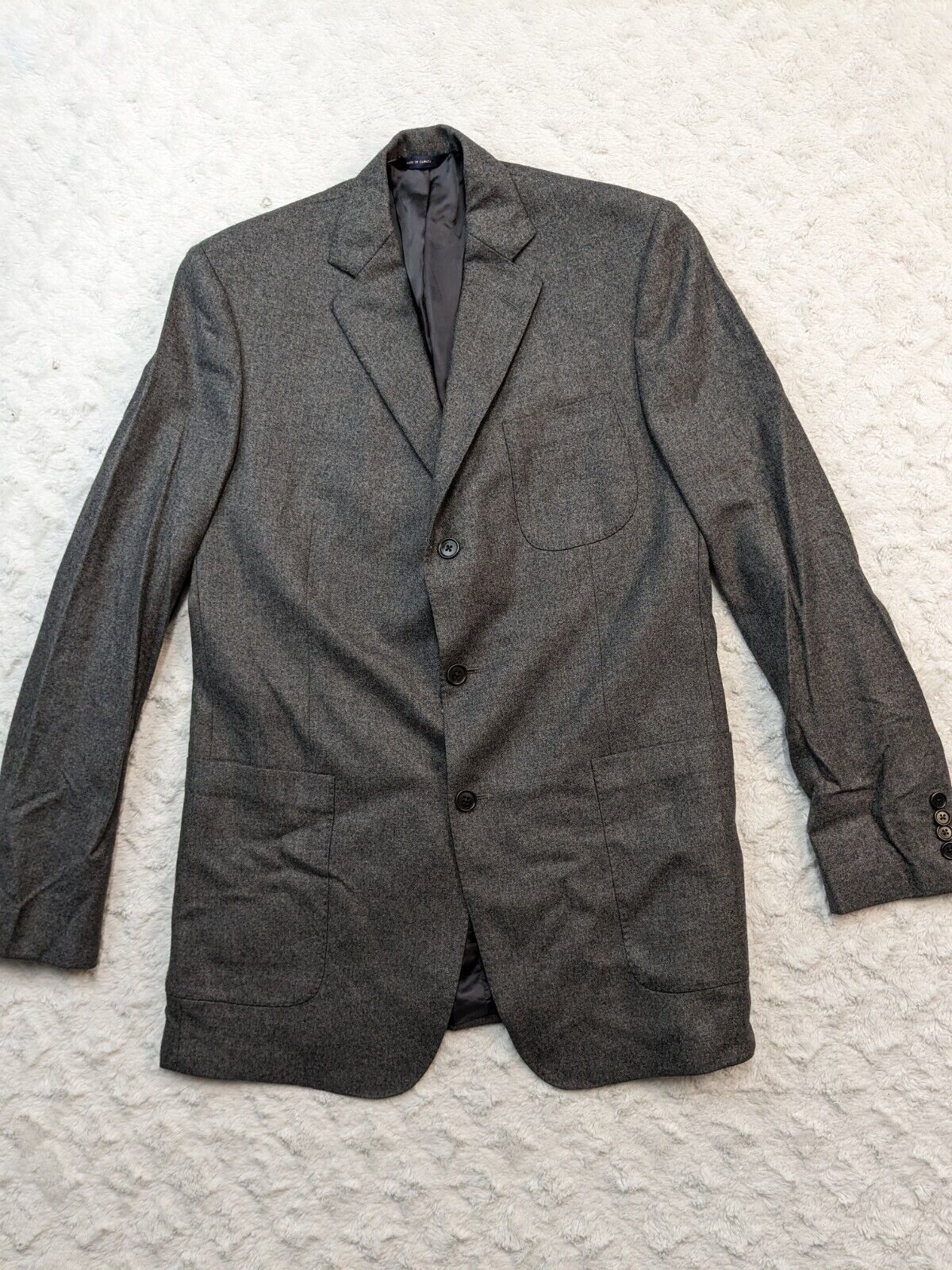 Brooks Brothers Loro Piana Blazer Mens 42L Regent Gray 100% Wool