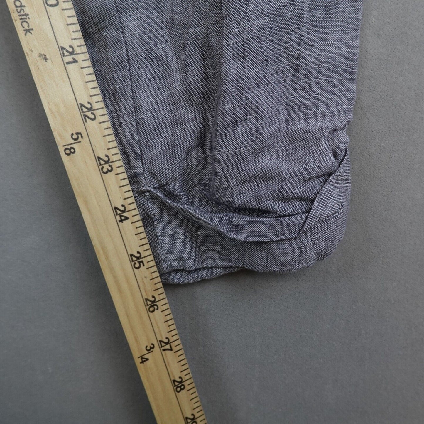 Athleta Bali Ankle Linen Pants Size 0 Gray Pull On Pockets Drawstring