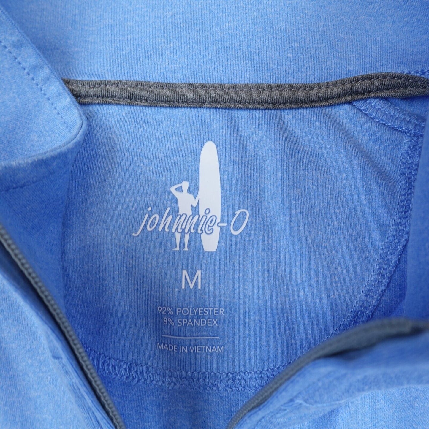 Johnnie O Prep Formance 1/4 Zip Men Large Blue Pullover Stretch Golf Long Sleeve