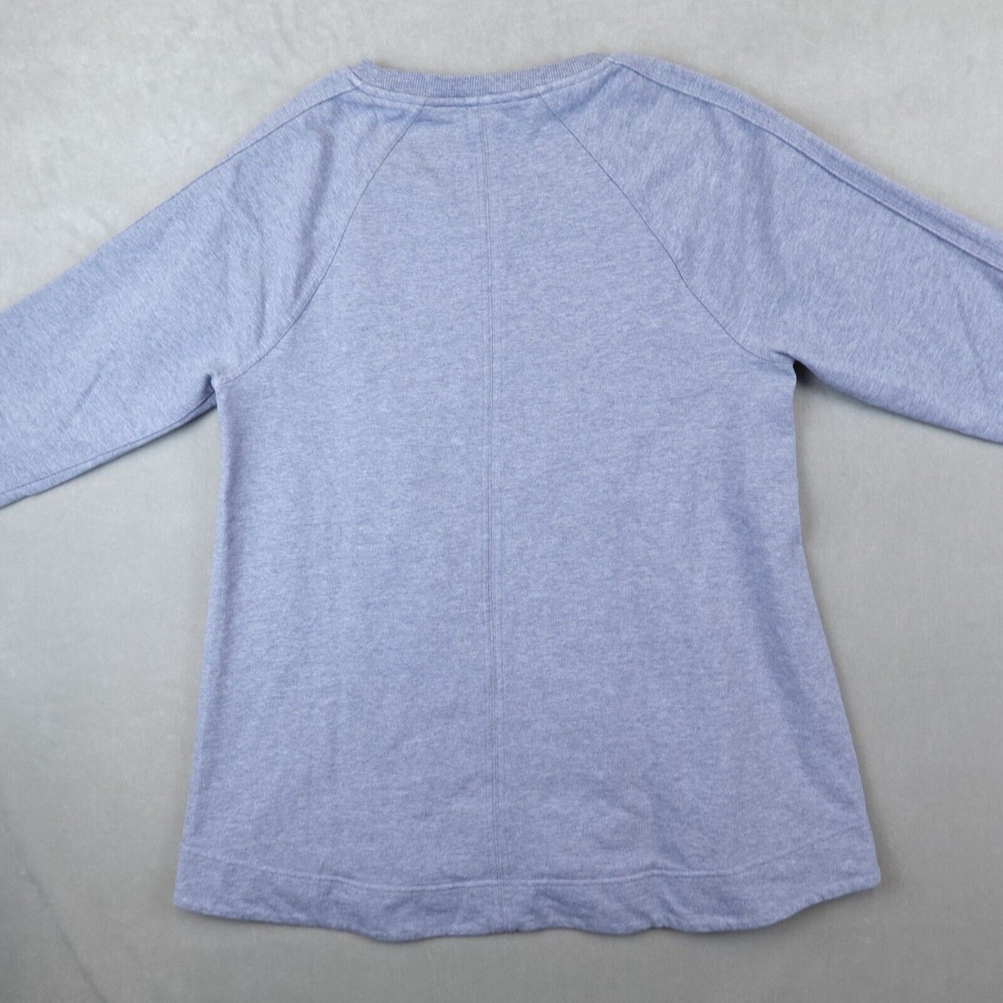 Athleta Farallon Sweatshirt Women Medium Blue Cotton Spandex Long Sleeve Stretch