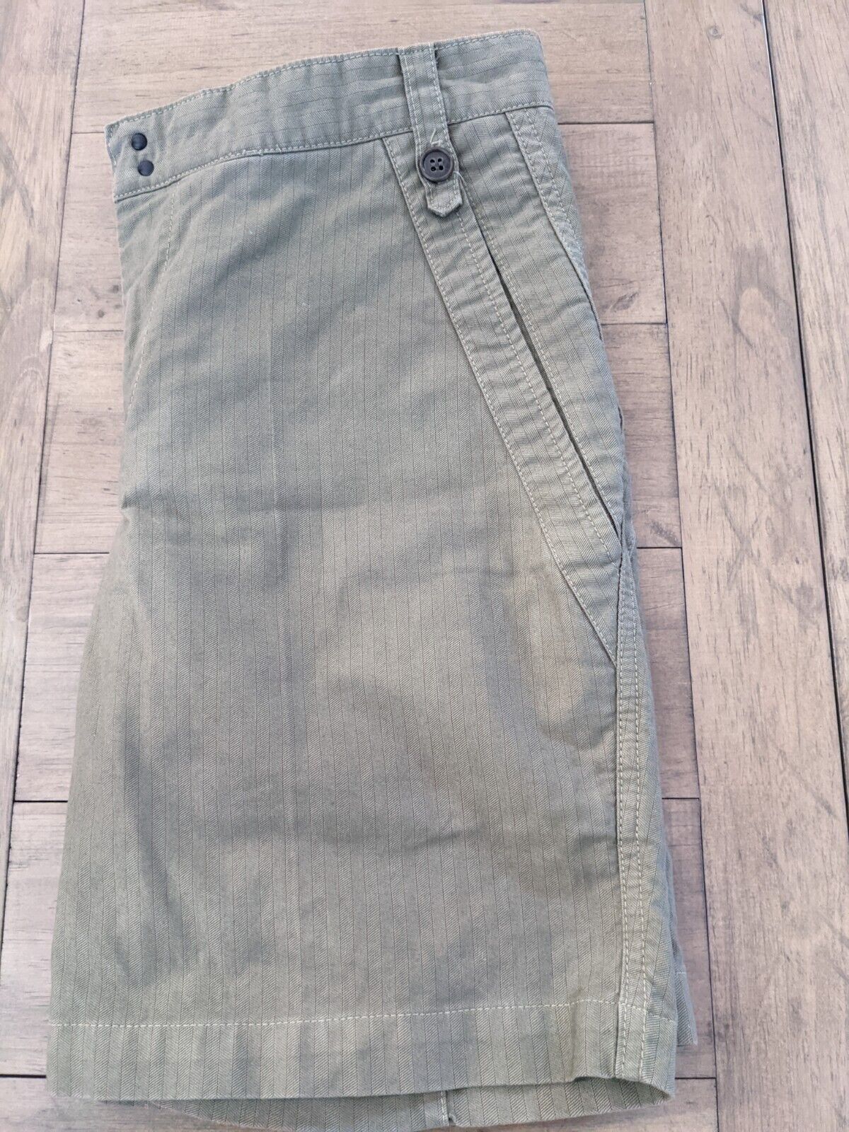 N.I.C.E. Collective Shorts Mens 28 Military Green Designer 100% Cotton USA Made