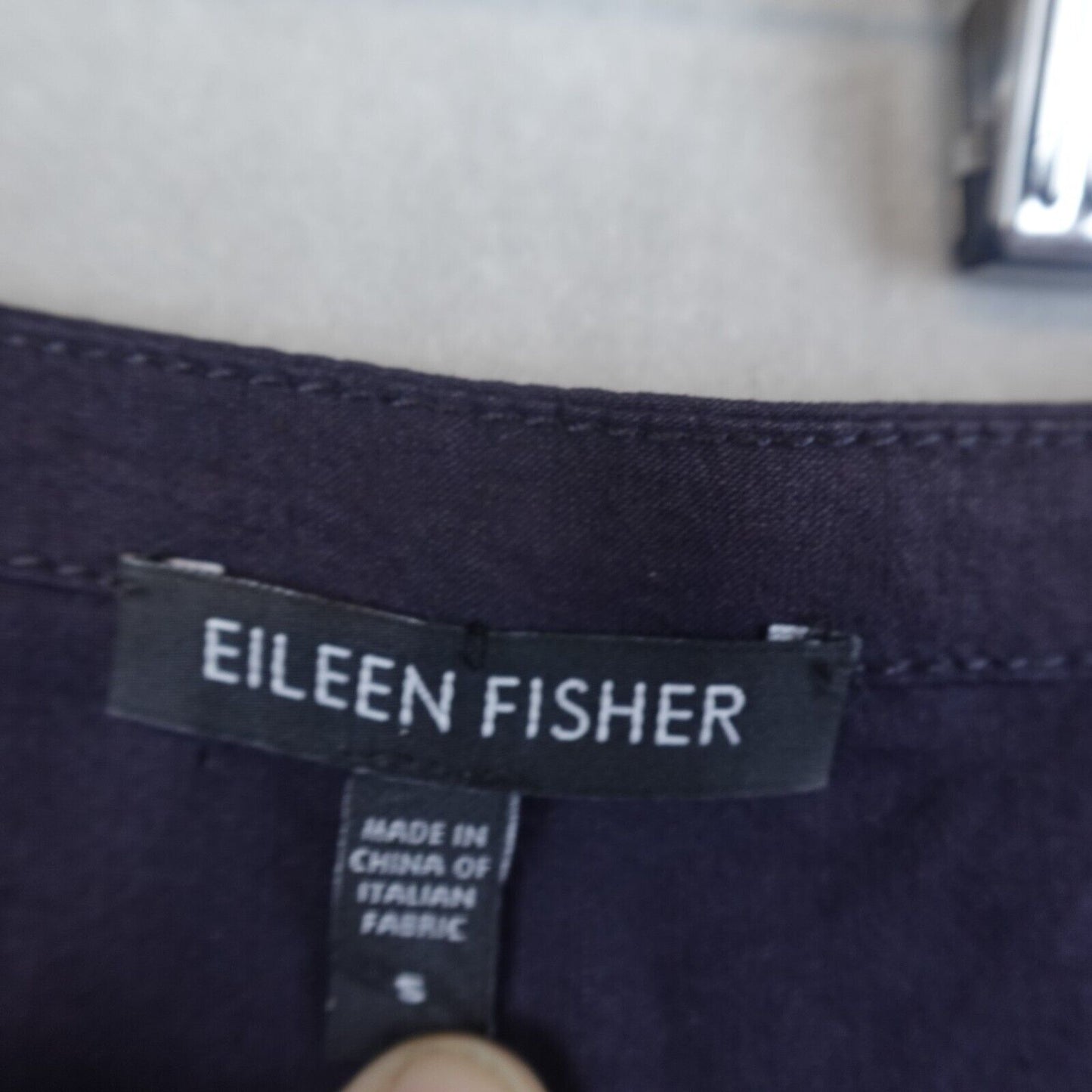 EILEEN FISHER Sheath Dress Linen Blend Blue Sleeveless Size Small EUC