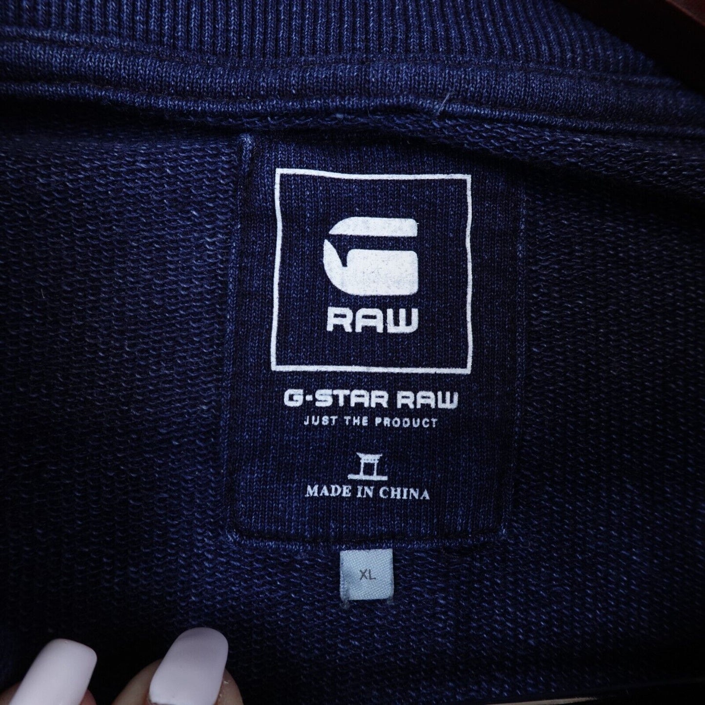 G STAR RAW Sweater Shawl Blue Long Sleeve Jumper Aero Size XL