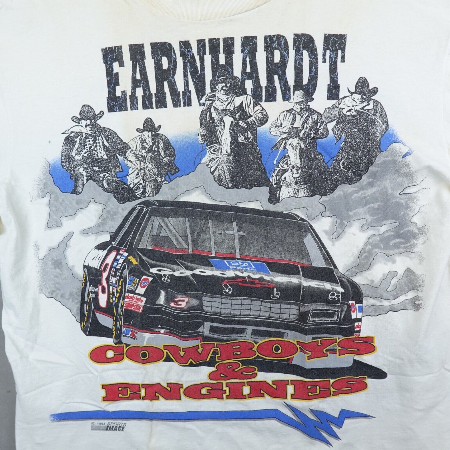 VTG ‘94 Dale Earnhardt Cowboys and Engines Racing T-Shirt XXL USA Single Stitch