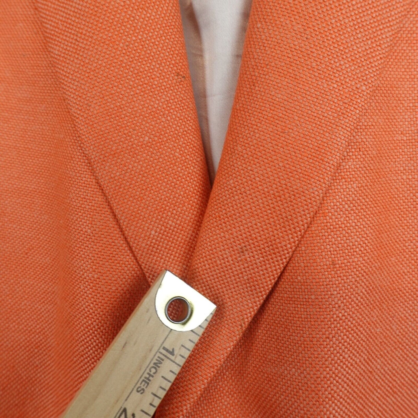 Brooks Brothers Blazer 100% Silk 50L Made In USA Sport Coat Orange