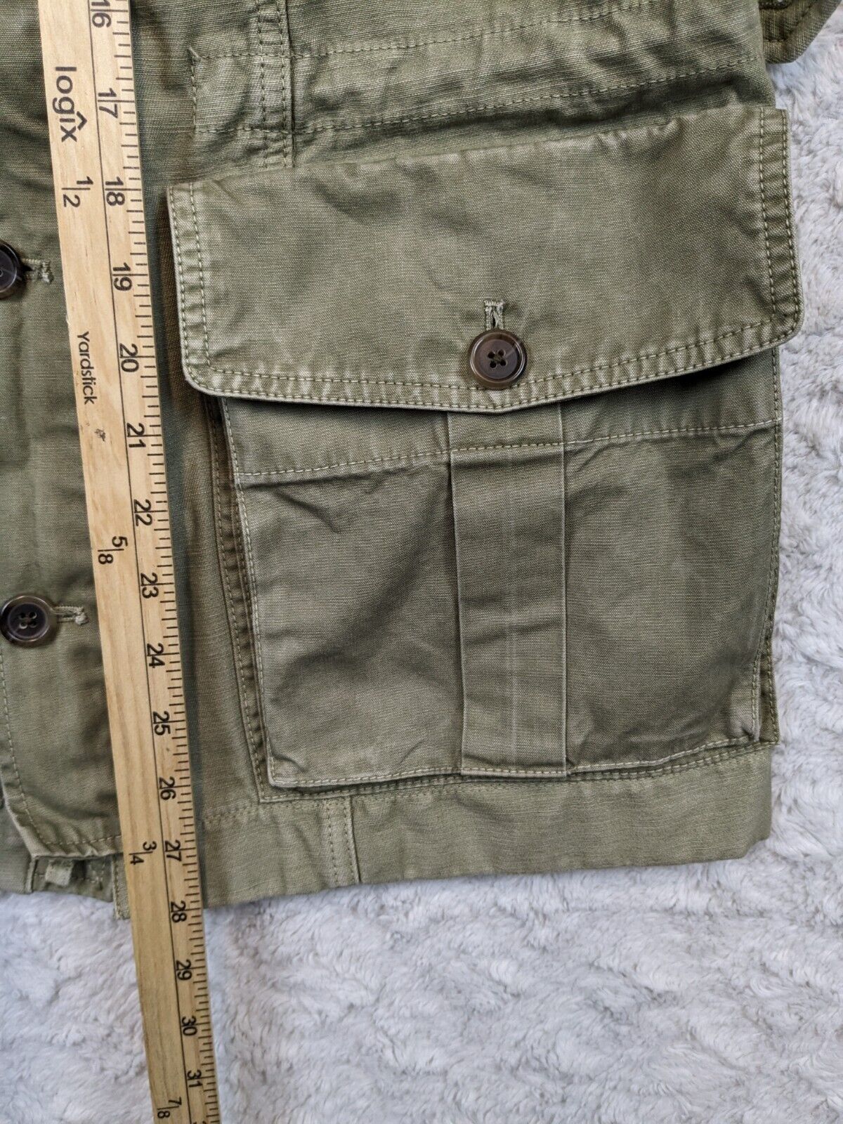 J Crew Utility Jacket Womens Small Khaki Green Full Zip Military Field Canvas