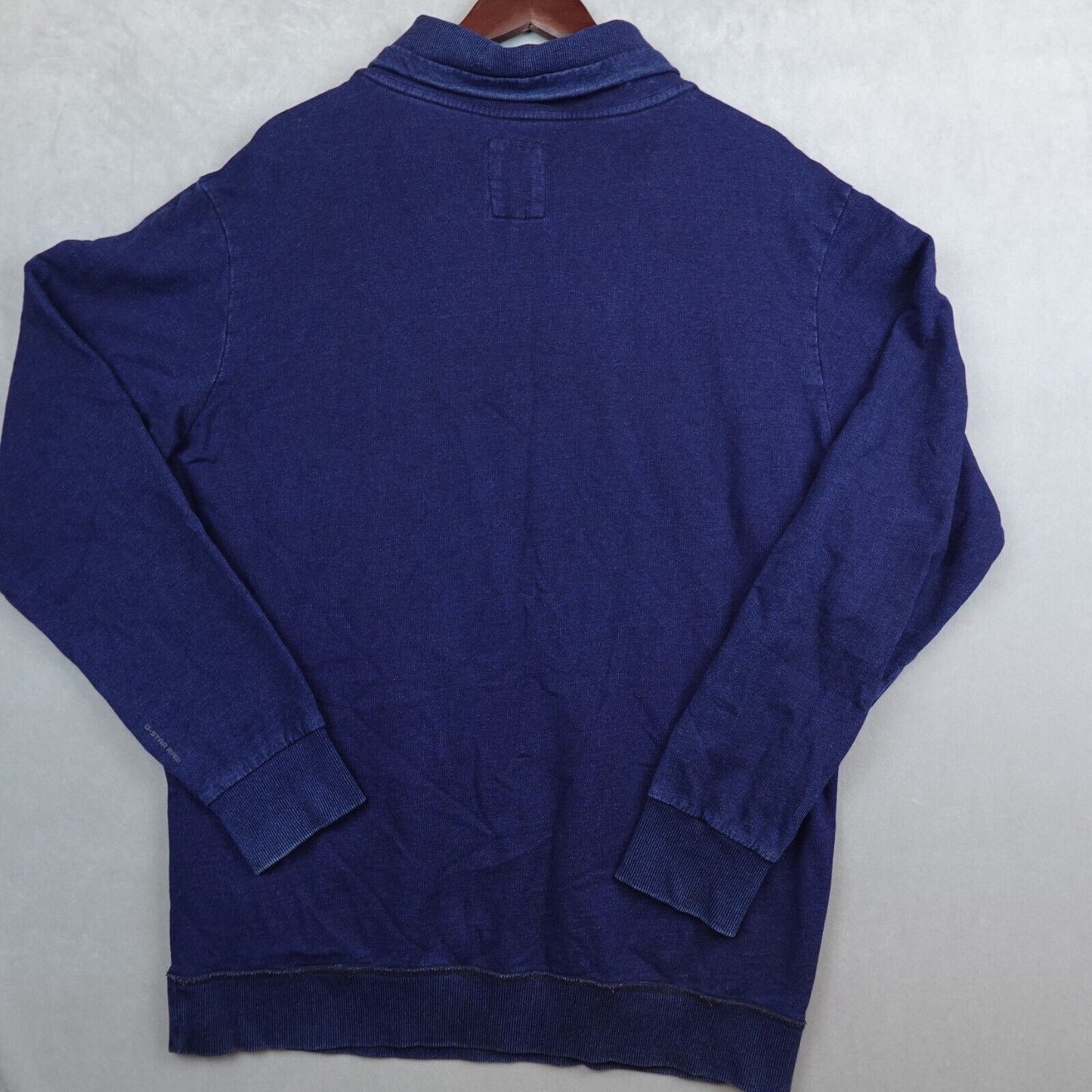 G STAR RAW Sweater Shawl Blue Long Sleeve Jumper Aero Size XL