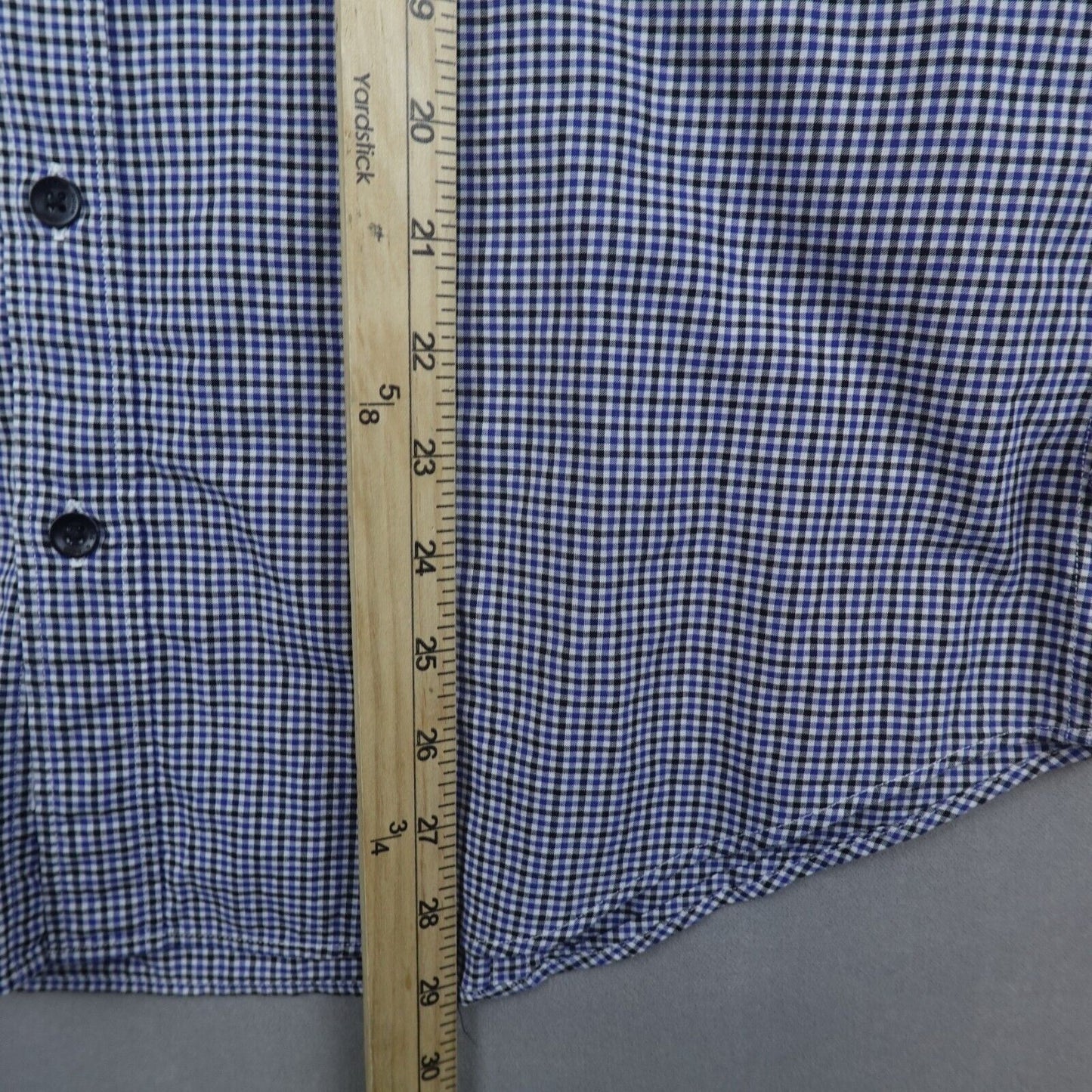 RAG & BONE Shirt Mens 15.5 Long Sleeve Slim Plaid Button Up