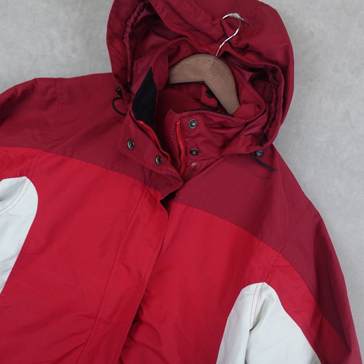 VTG LL Bean Jacket Womens Small Hooded Outdoor Ski Red