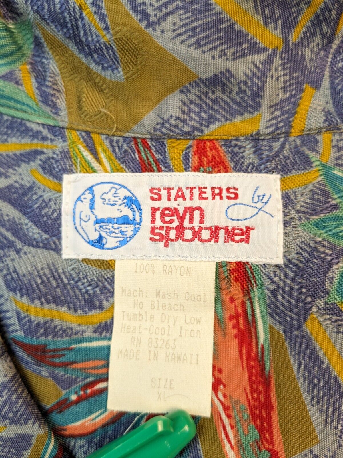 Reyn Spooner Hawaiian Shirt Men XL Vintage Starters Short Sleeve Floral EUC