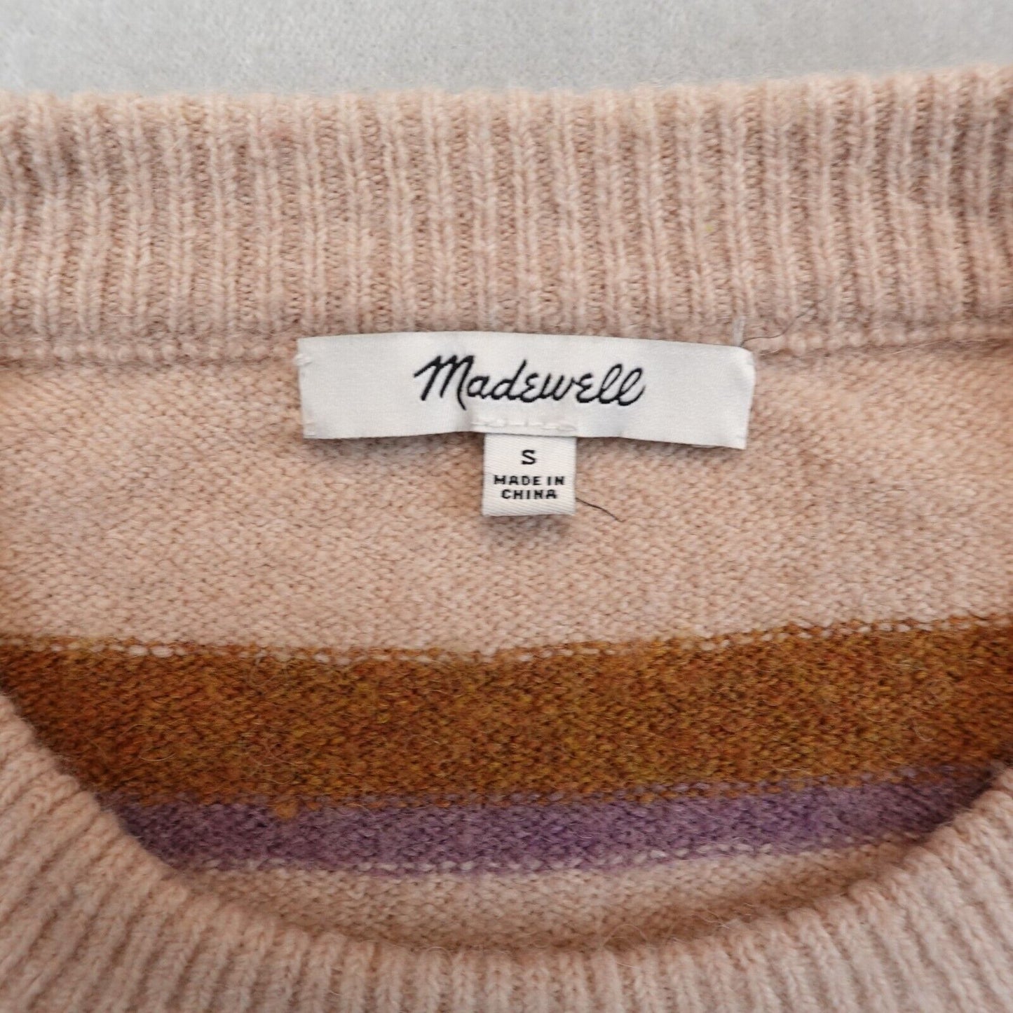 Madewell Sweater Womens Wool Alpaca Blend Striped Boxy Oversized Size Small