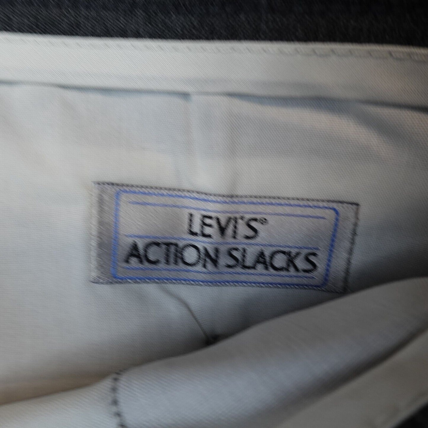 NWT VTG Levis Action Slacks Pants 38x29 Mens Gray Deadstock NOS Made In USA