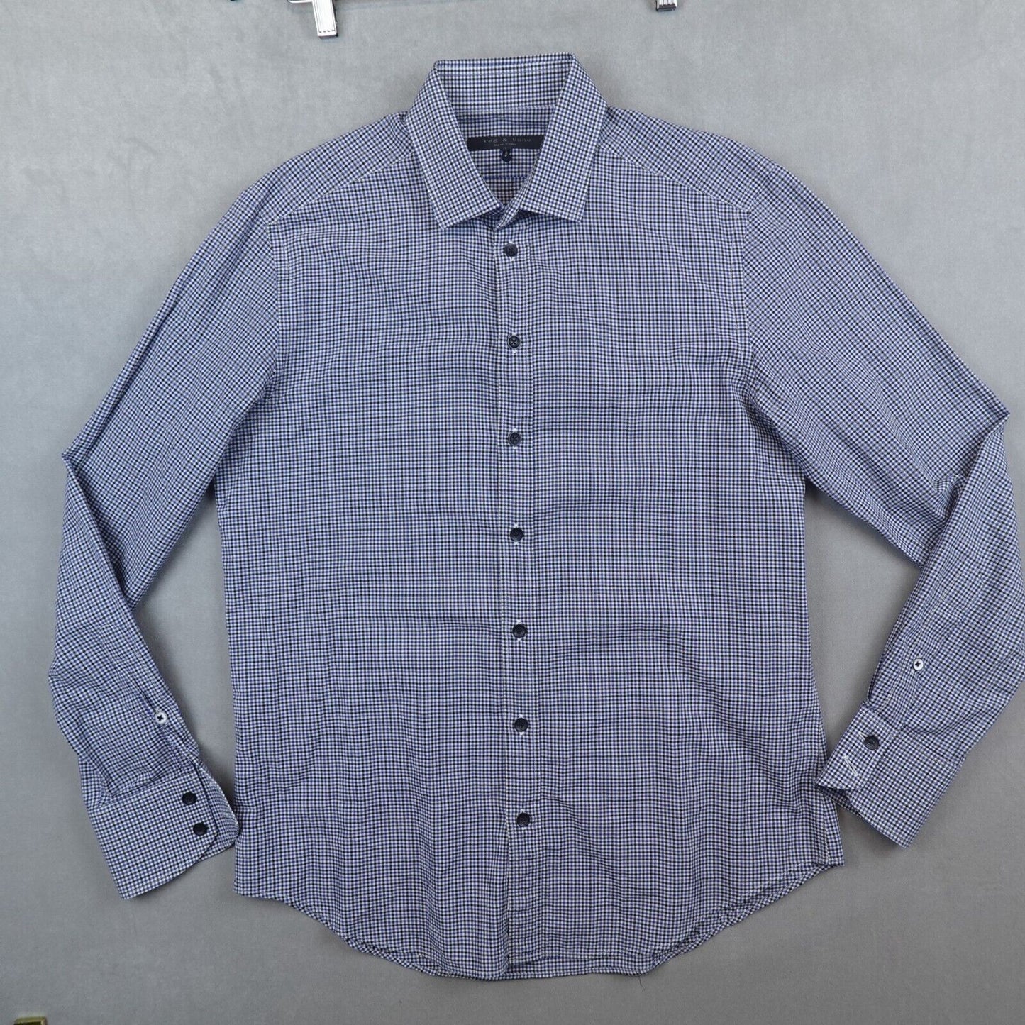 RAG & BONE Shirt Mens 15.5 Long Sleeve Slim Plaid Button Up