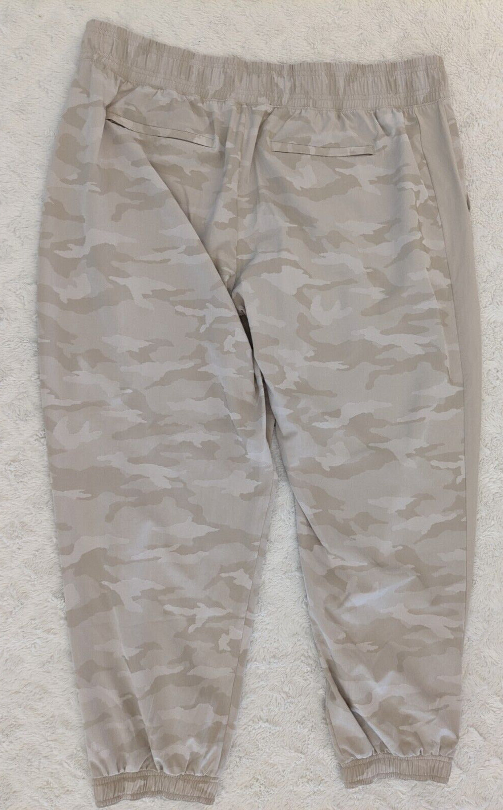 Athleta Brooklyn Camo Jogger Womens 20 Beige Tan Commute Zip Pocket