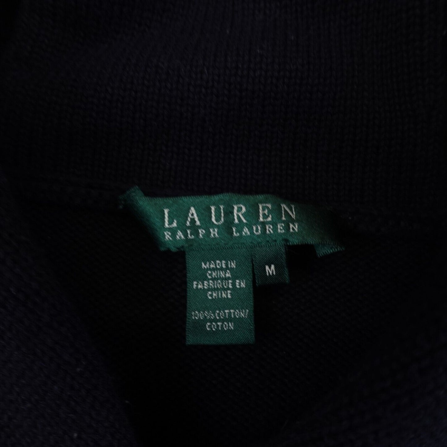 VTG Lauren Ralph Lauren Sweater Black Shawl Cowl Collar Womens Size Medium