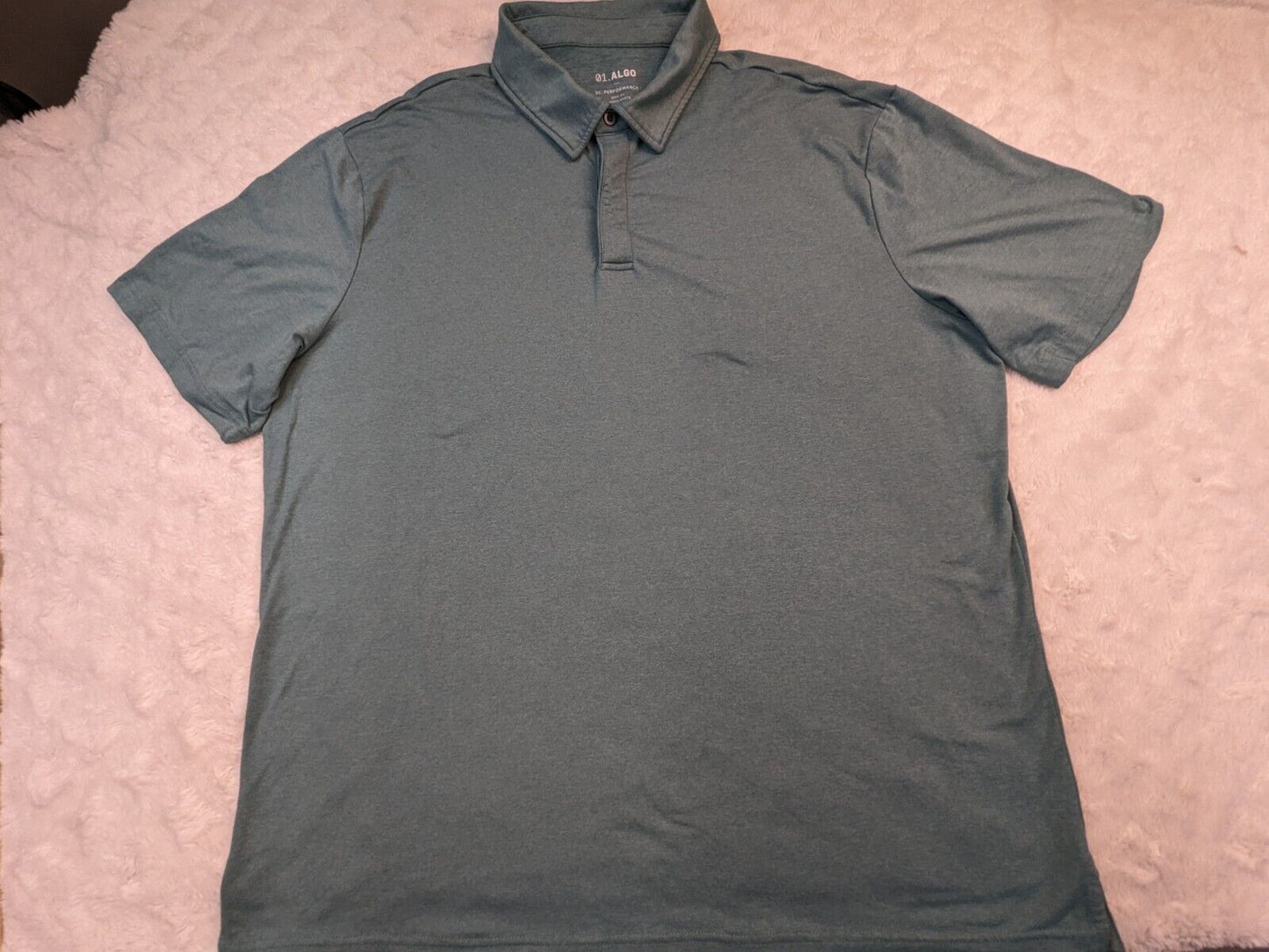 01.Algo Polo Shirt Men XXL Tall Performance Golf Quick Dry UV SPF40 Short Sleeve