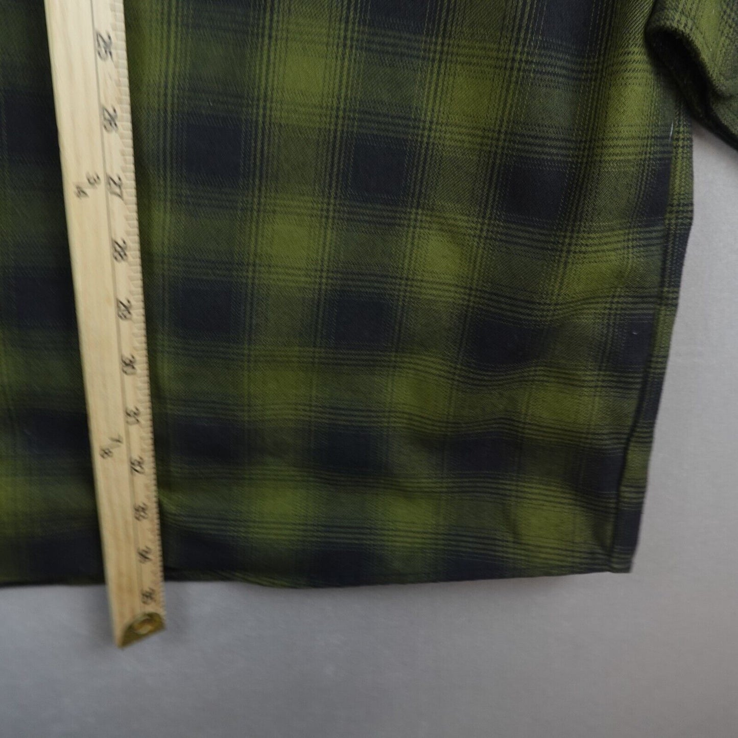 Dixxon Flannel Shirt Men 5XL Pearl Snap Plaid Lone Wolf Long Sleeves Biker Green