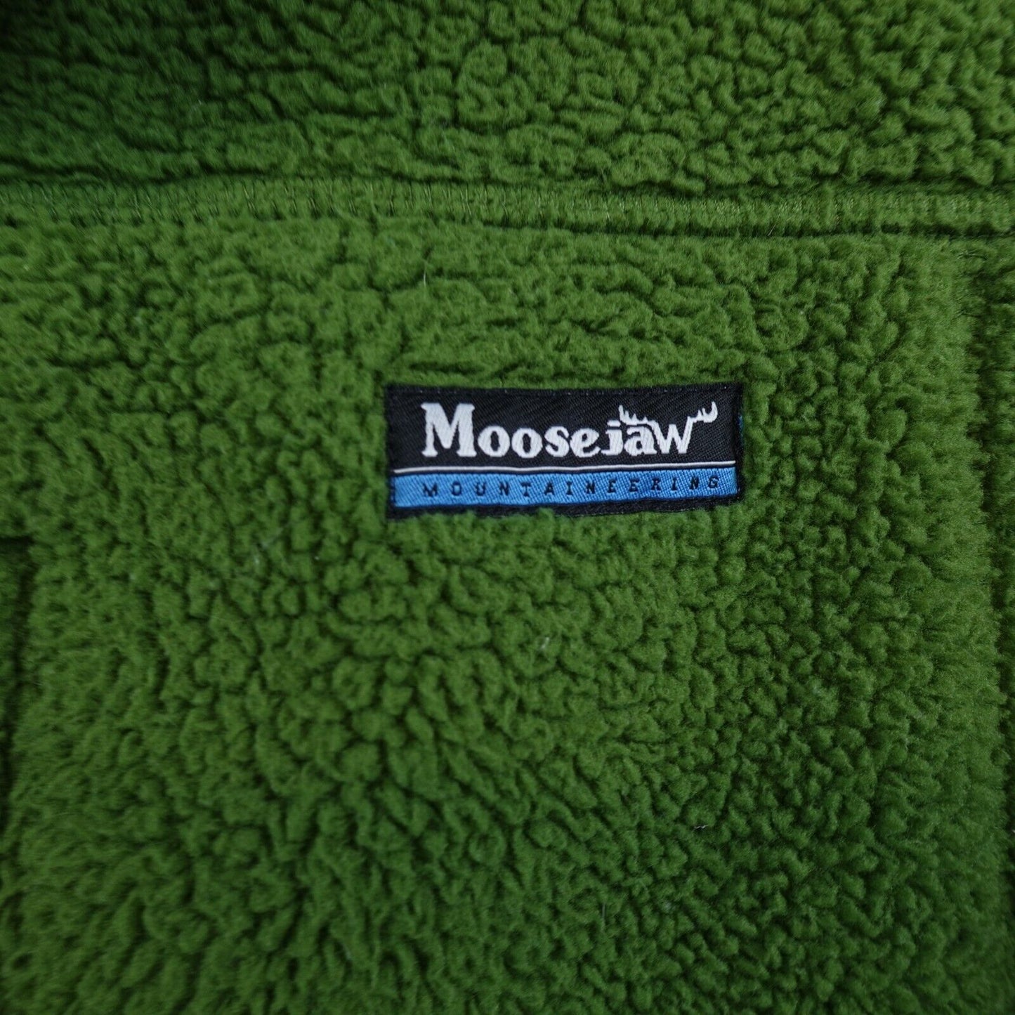 Moosejaw Vest Adult Large Fleece Green Nylon Full Zip Pockets