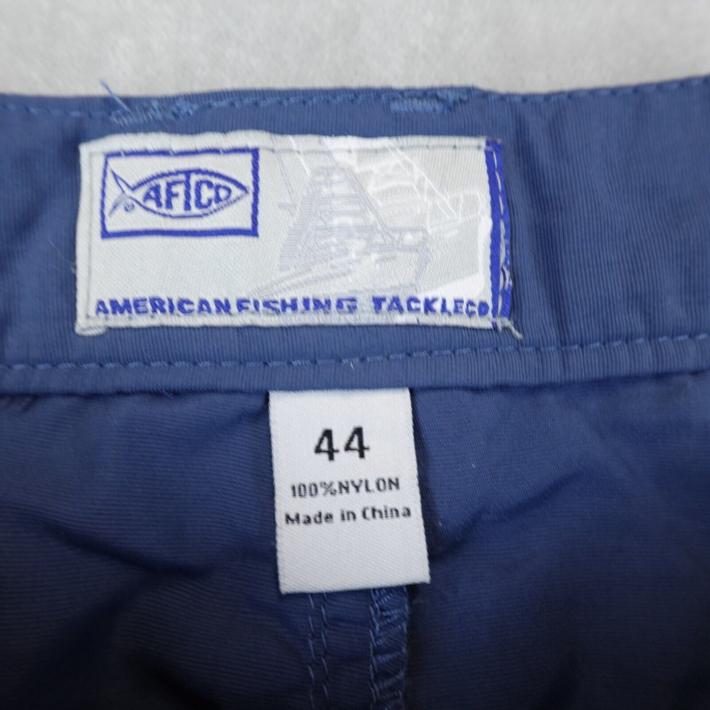 AFTCO FISHING SHORTS Mens 44 XXL Navy Blue Bluewater Nylon Cargo