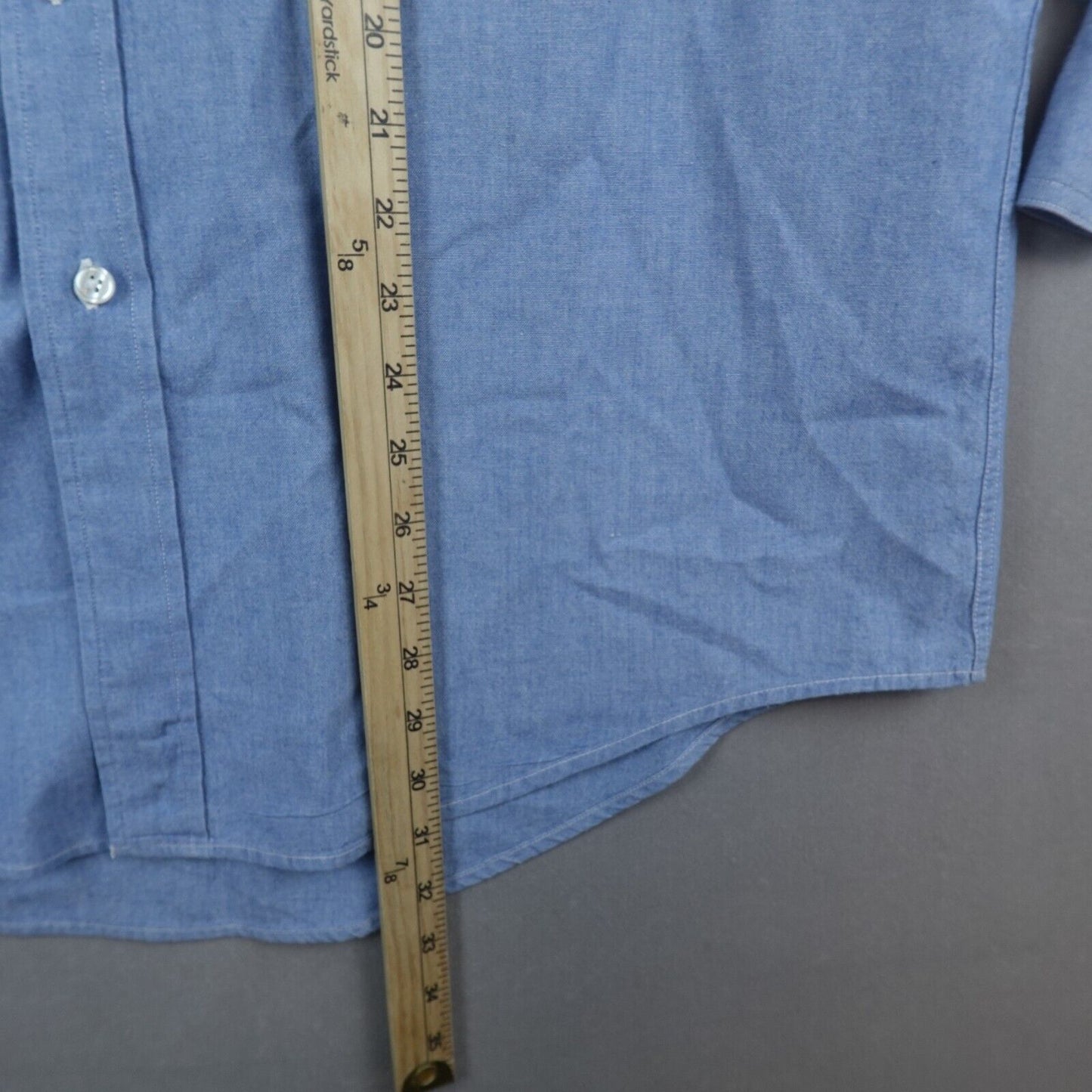 Vintage Abercrombie & Fitch Shirt Mens Large Chambray Button Up Long Sleeve 80s